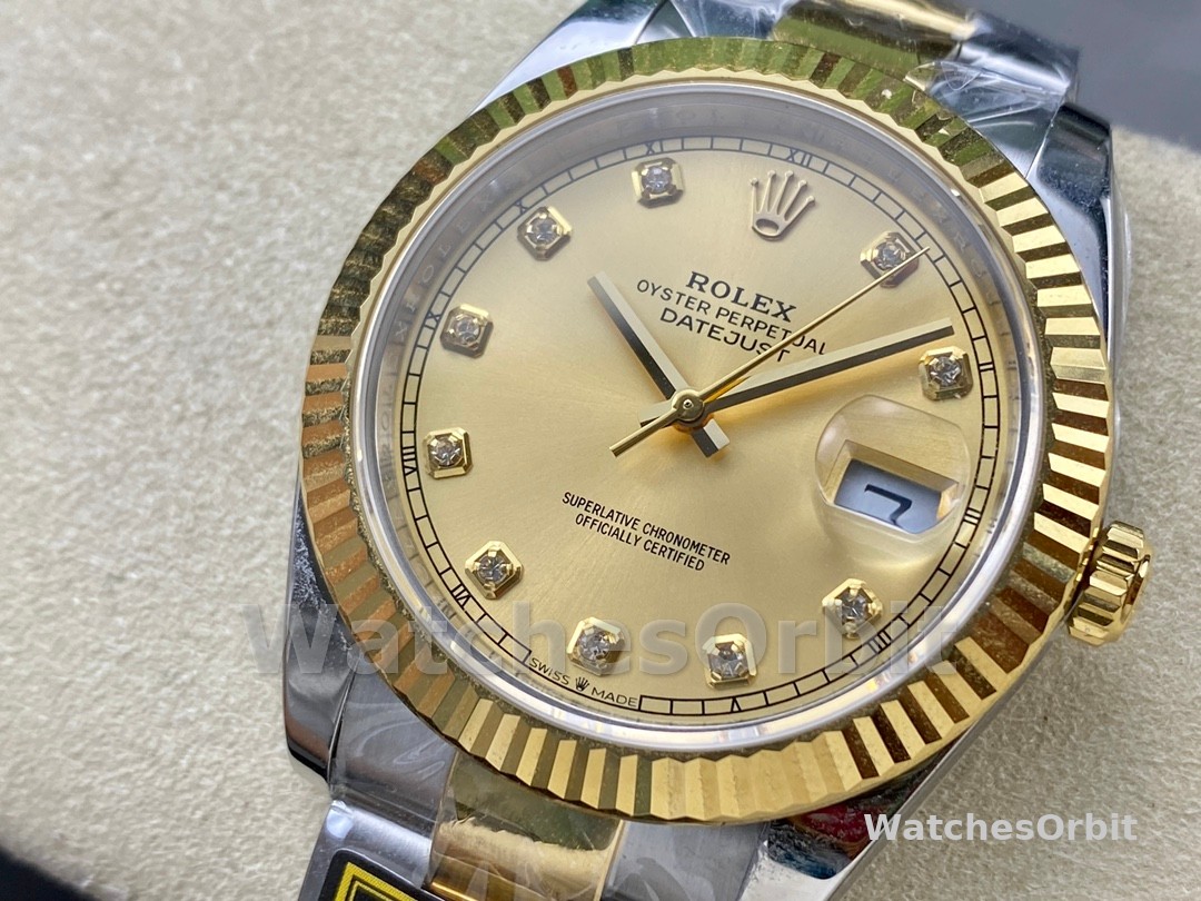Rolex Datejust 36MM 126233 0018 Champagne Diamond Dial Unisex Replica Watch