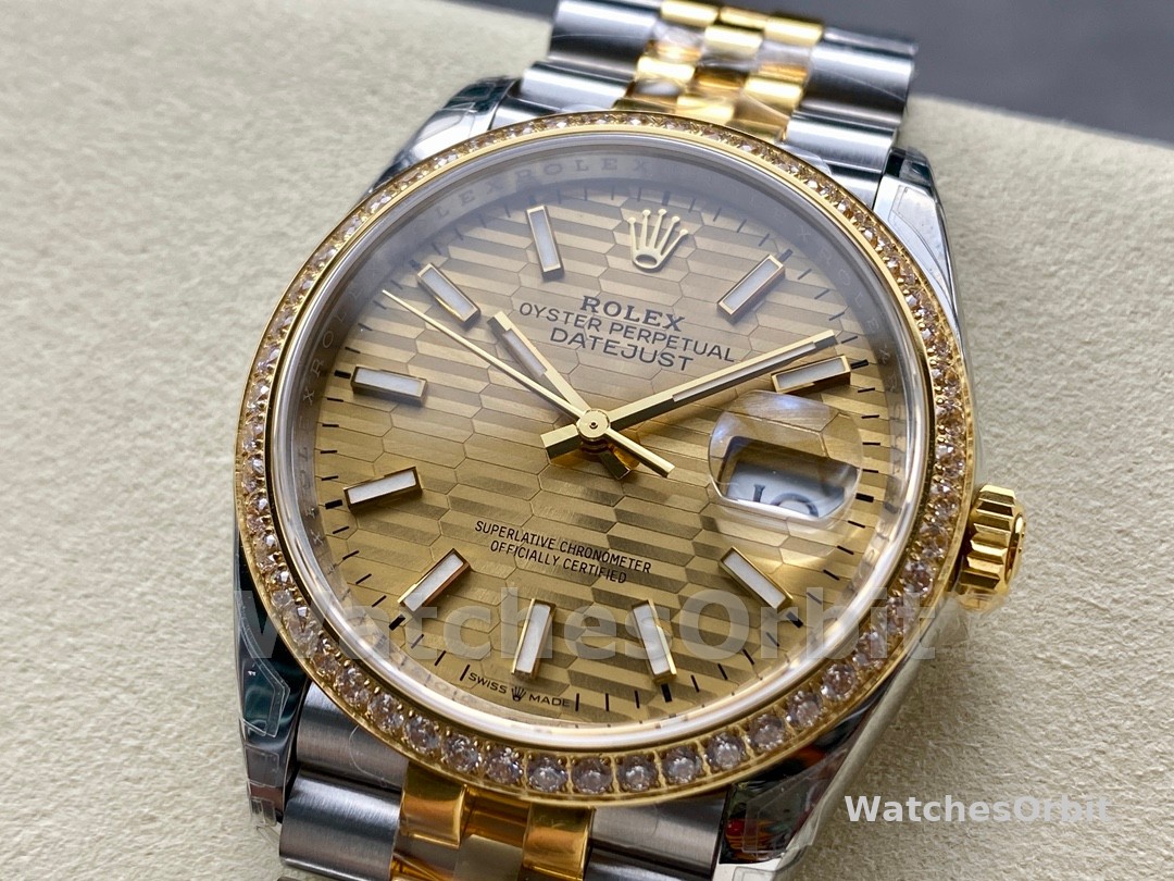 Rolex Datejust 36mm Stainless Steel and Yellow Gold 126283RBR Champagne Index Jubilee