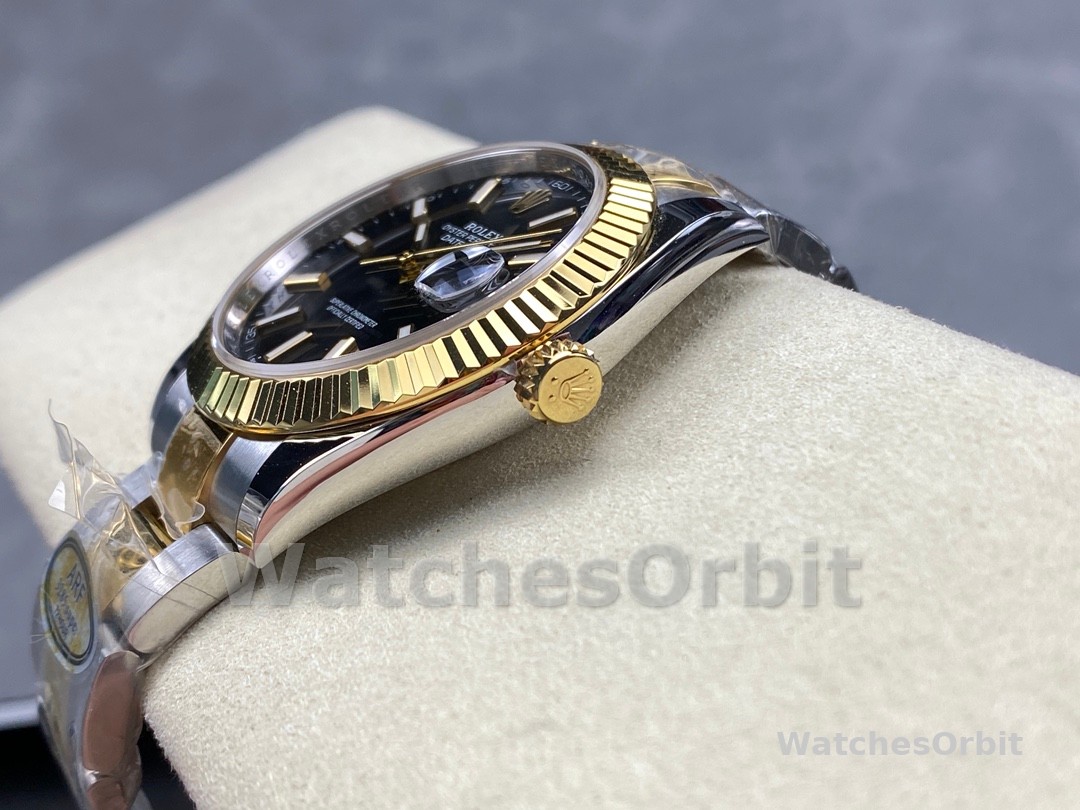 Rolex Datejust 41 Black Dial Fluted Bezel 126333 0013 Men's Watch