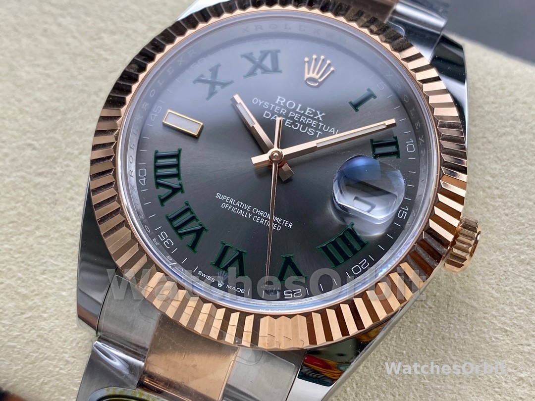Rolex Datejust 41 Steel and Everose Gold Wimbledon Dial Oster Band m126331 0015