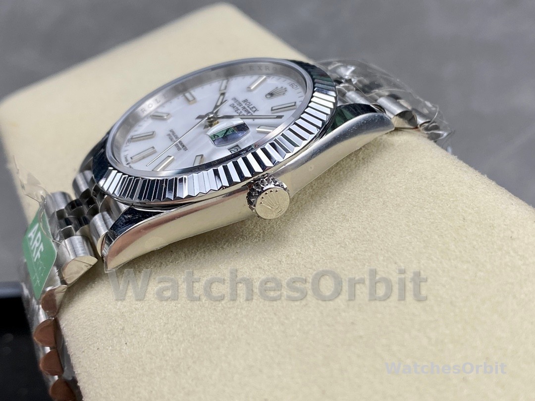 Rolex Datejust 41 Steel & White Gold White Dial Jubilee Bracelet M126334 0010 Men's Watch