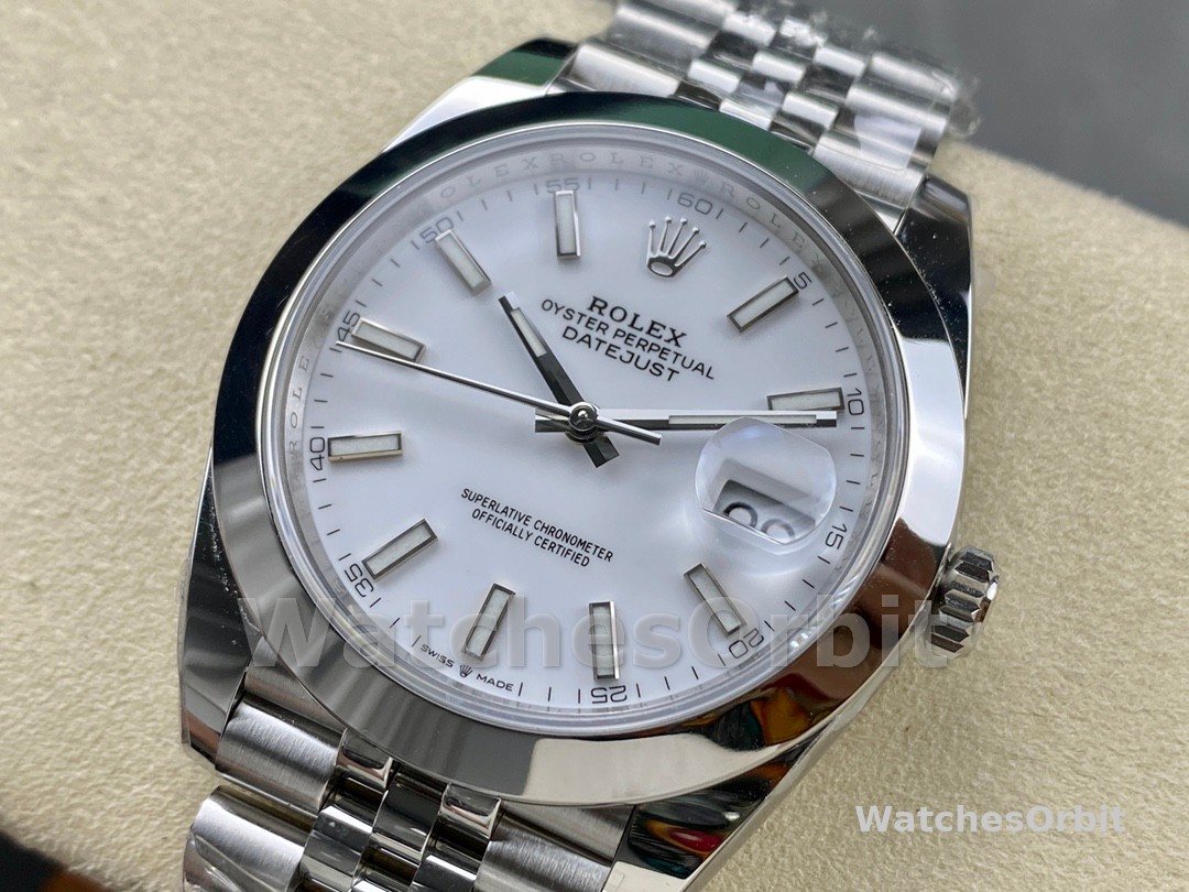 Rolex Datejust 41mm Stainless Steel 126300 0006 White Index Jubilee