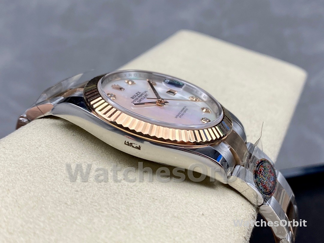 Rolex Datejust 41mm Steel and Yellow Gold 126333 0017 White Mop Diamond Oyster