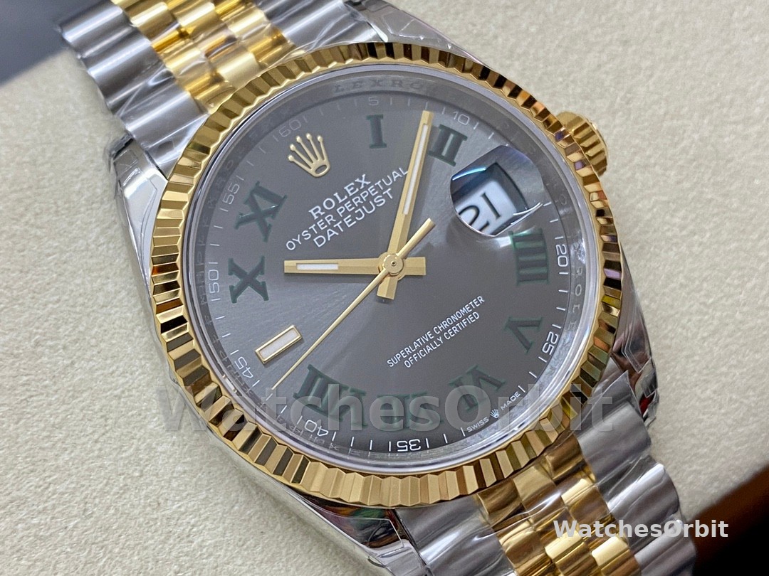 Rolex Datejust Two-Tone Steel Yellow Gold Fluted Bezel m126233 0035 36mm Unisex Replica Watch