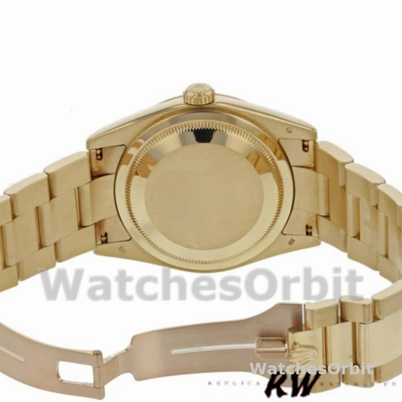 Rolex Day-Date 118208 Black Arab Dial Yellow Gold 36mm Unisex Replica Watch