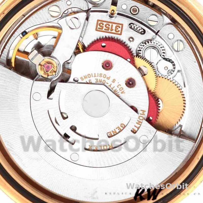 Rolex Day-Date 118208 Black Dial Automatic Yellow Gold 36mm Unisex Replica Watch