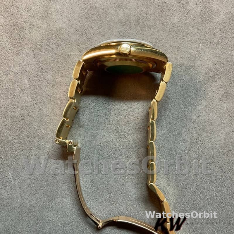 Rolex Day-Date 118208 Black Diamond Dial Yellow Gold case 36mm Unisex Replica Watch