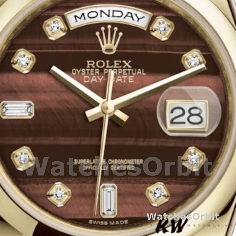 Rolex Day-Date 118208 Bulls Eye Diamonds Dial 36mm Unisex Replica Watch