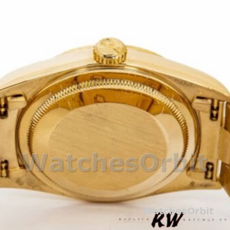 Rolex Day-Date 118208 champagne dial Arabic Numeral Hour Markers yellow gold 36mm Unisex Replica Watch