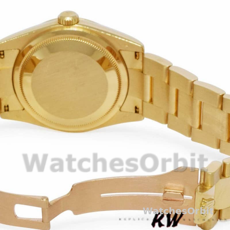 Rolex Day-Date 118208 champagne dial Arabic Numeral Hour Markers yellow gold 36mm Unisex Replica Watch