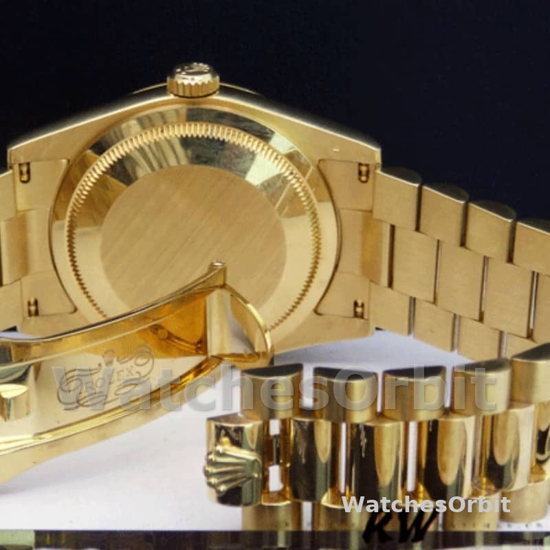 Rolex Day-Date 118208 Silver Diamond Jubilee Dial Yellow Gold 36mm Unisex Replica Watch