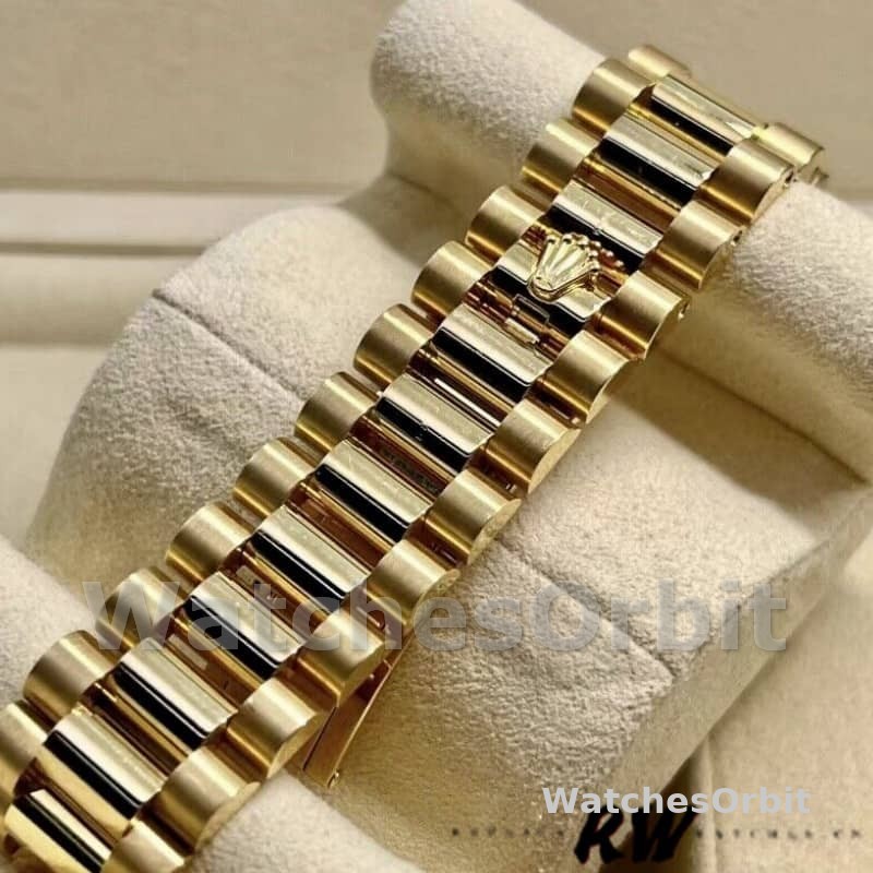 Rolex Day-Date 118208 Yellow Gold Champagne Diamond Dial 36mm Unisex Replica Watch