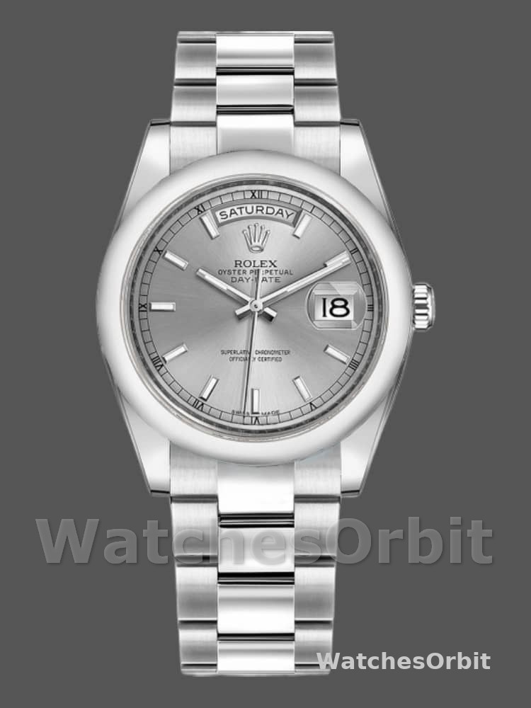 Rolex Day-Date 118209 Silver Dial 36mm Unisex Replica Watch