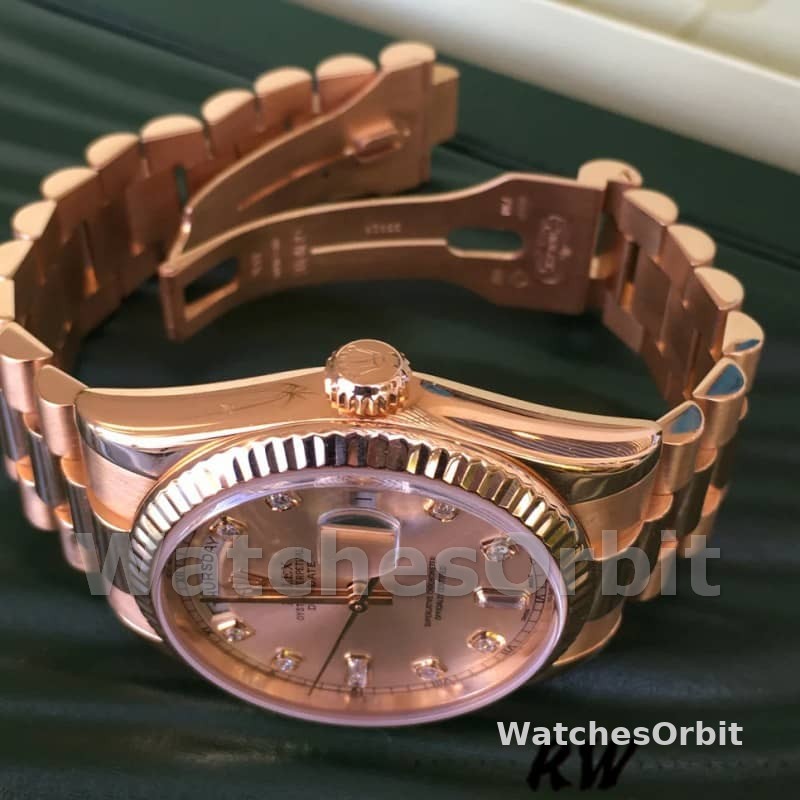 Rolex Day-Date 118235 Pink Diamond Dial 36mm Lady Replica Watch