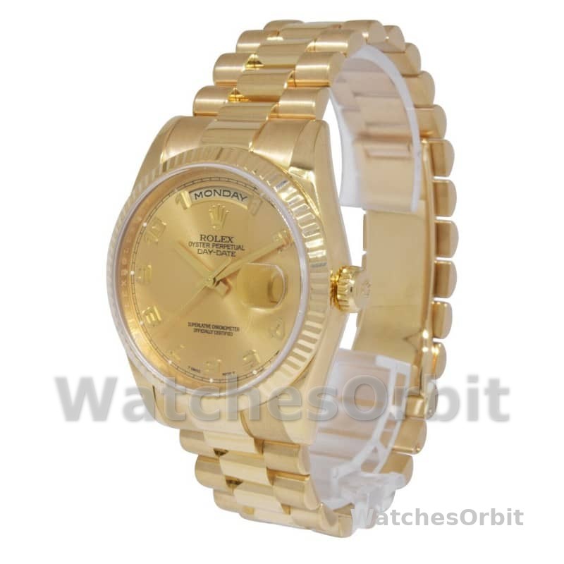 Rolex Day-Date 118238 Champagne Dial Arabic Numeral 36mm Unisex Replica Watch