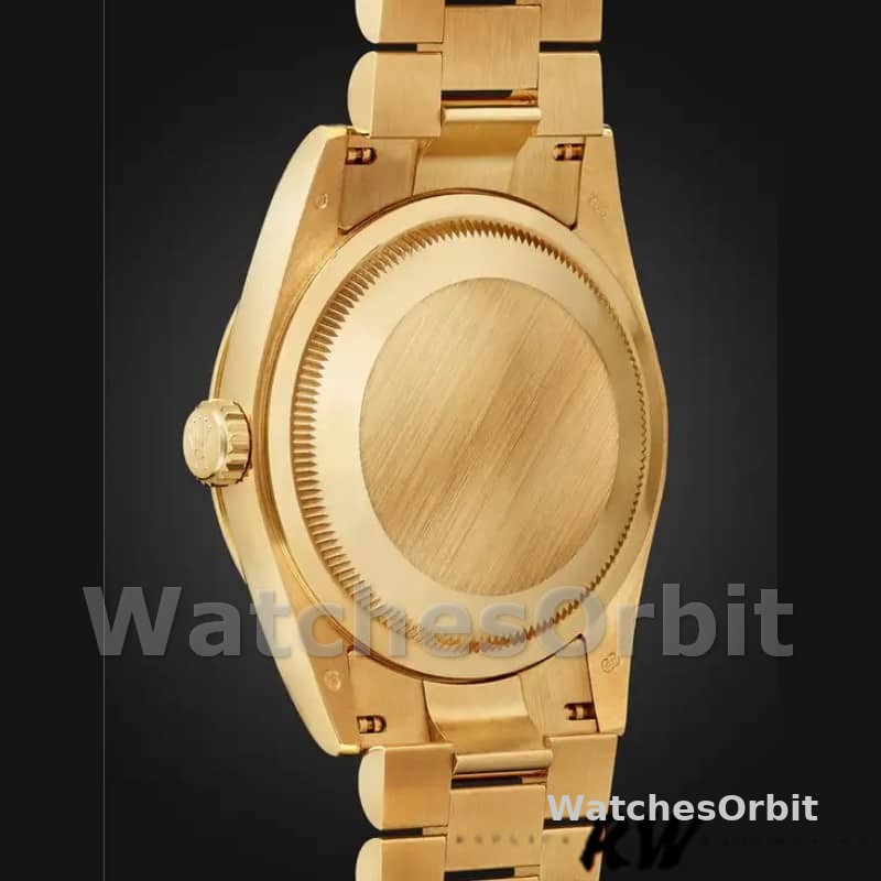 Rolex Day-Date 118238 Index Cognac Dial Fluted Bezel 36mm Unisex Replica Watch