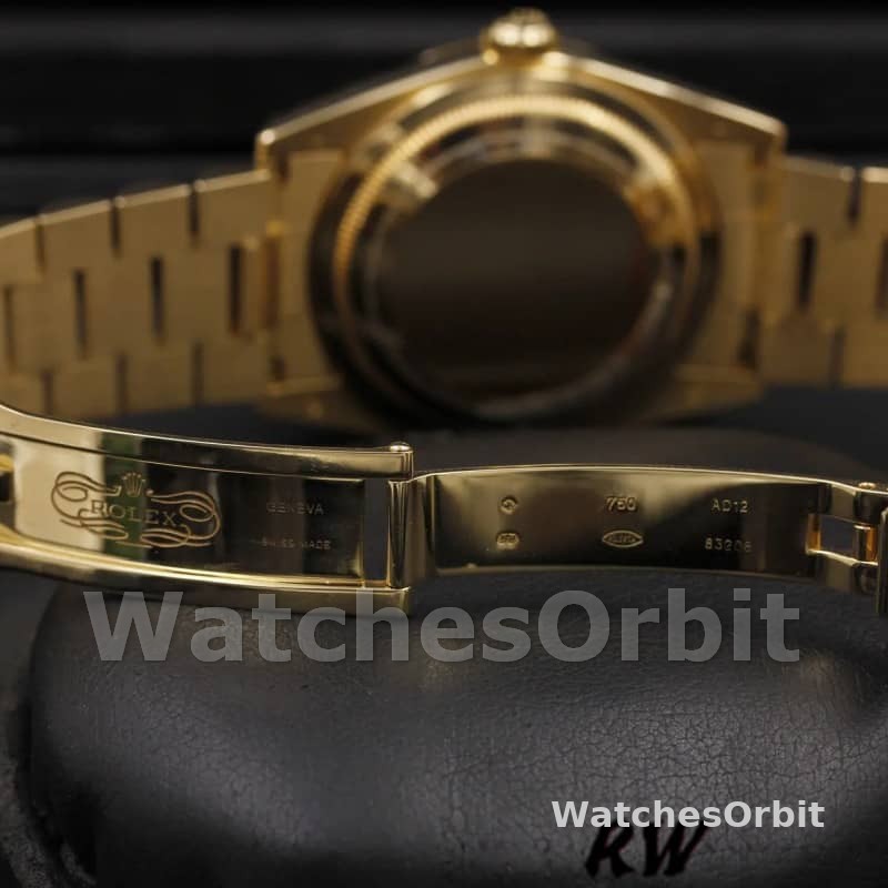 Rolex Day-Date 118238 Index Cognac Dial Fluted Bezel 36mm Unisex Replica Watch