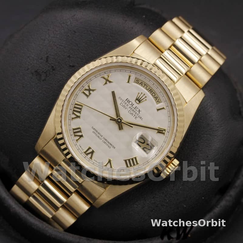 Rolex Day-Date 118238 Ivory Dial Fluted Bezel 36mm Unisex Replica Watch