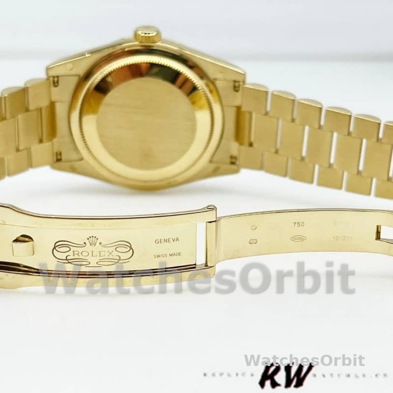 Rolex Day-Date 118238 Silver Diamond Dial 36mm Unisex Replica Watch
