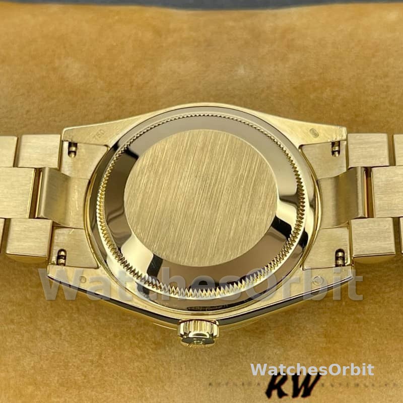 Rolex Day-Date 118238 Yellow Gold Diamond Meteorite Dial 36mm Unisex Replica Watch