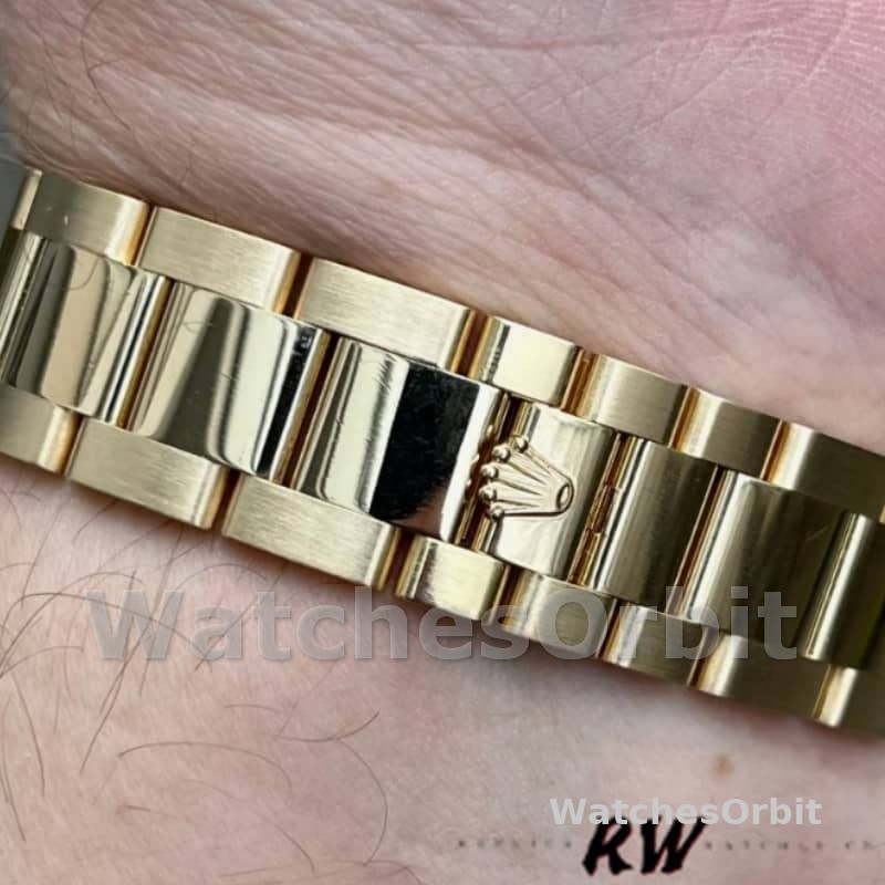 Rolex Day-Date 118238 Yellow Gold Pave diamond dial 36mm Unisex Replica Watch
