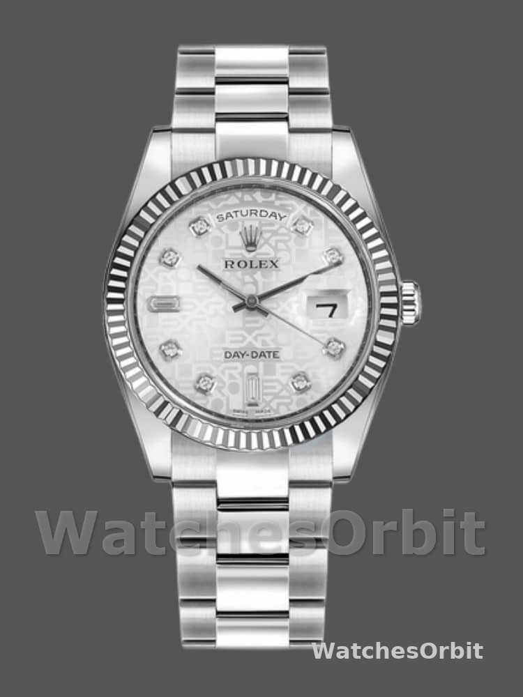 Rolex Day-Date 118239 Jubilee Silver Dial 36mm Unisex Replica Watch