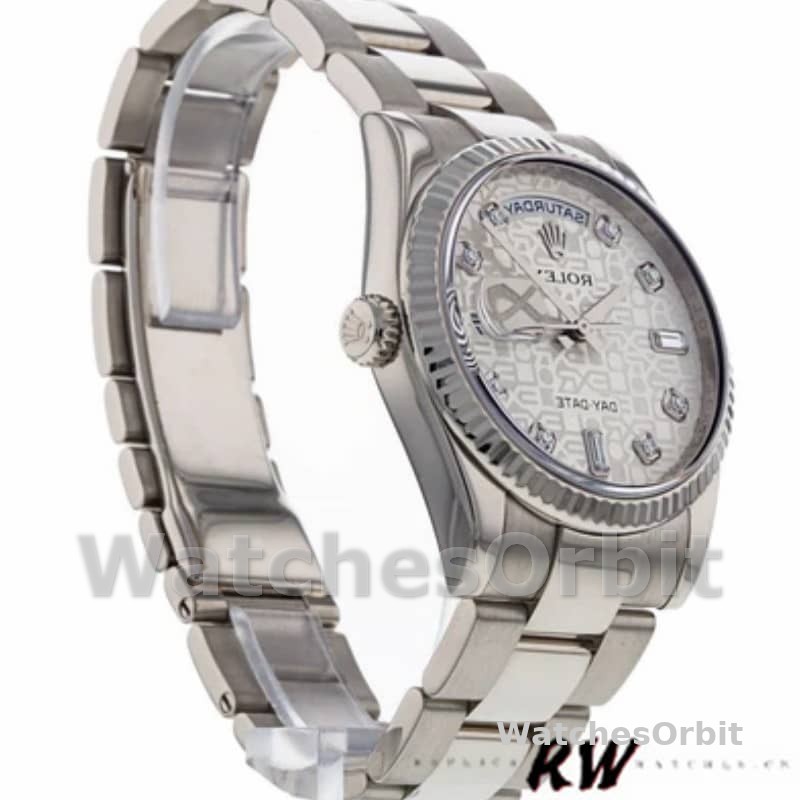 Rolex Day-Date 118239 Jubilee Silver Dial 36mm Unisex Replica Watch