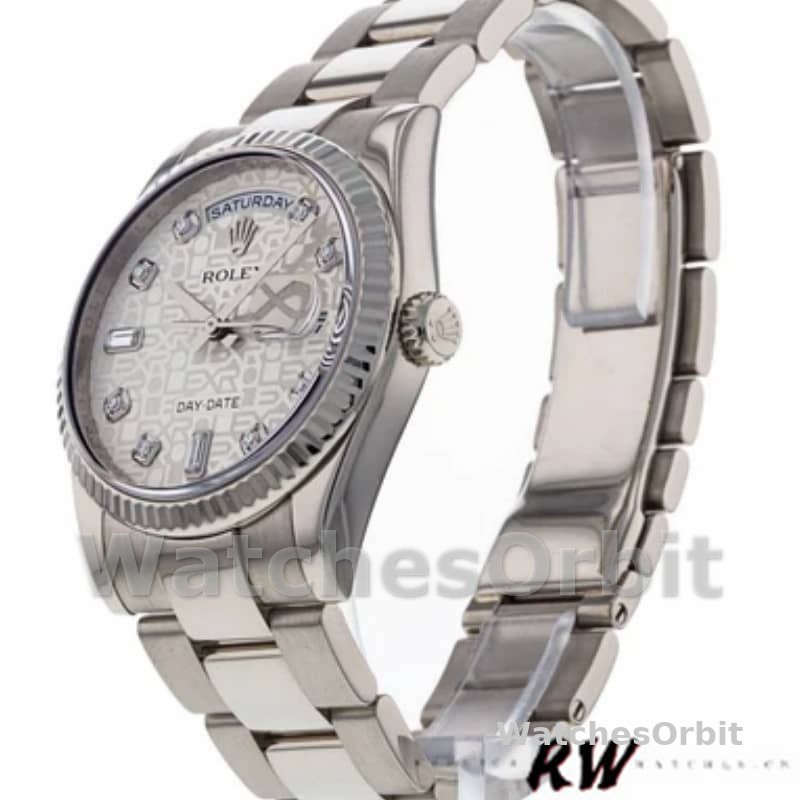 Rolex Day-Date 118239 Jubilee Silver Dial 36mm Unisex Replica Watch