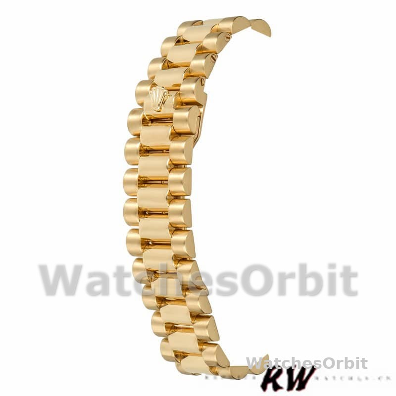 Rolex Day-Date 118338 Yellow gold White Roman Dial 36mm Unisex Replica Watch