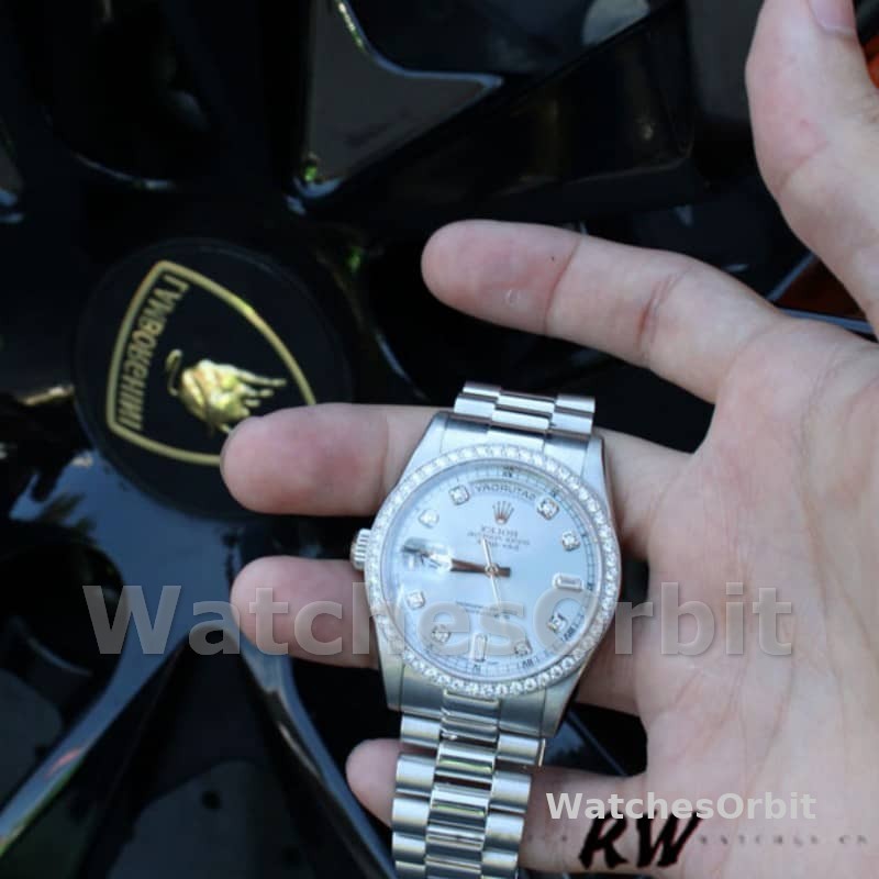Rolex Day Date 118346 Ice Blue Dial 36mm Unisex Replica Watch