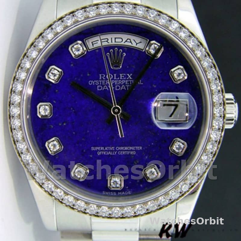 Rolex Day Date 118346 Lapis Lazuli Blue Dial 36mm Unisex Replica Watch