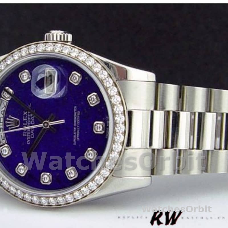 Rolex Day Date 118346 Lapis Lazuli Blue Dial 36mm Unisex Replica Watch
