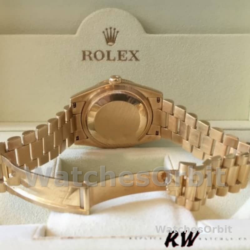 Rolex Day-Date 118388 Diamond Bezel Meteorite Dial 36MM Unisex Replica Watch
