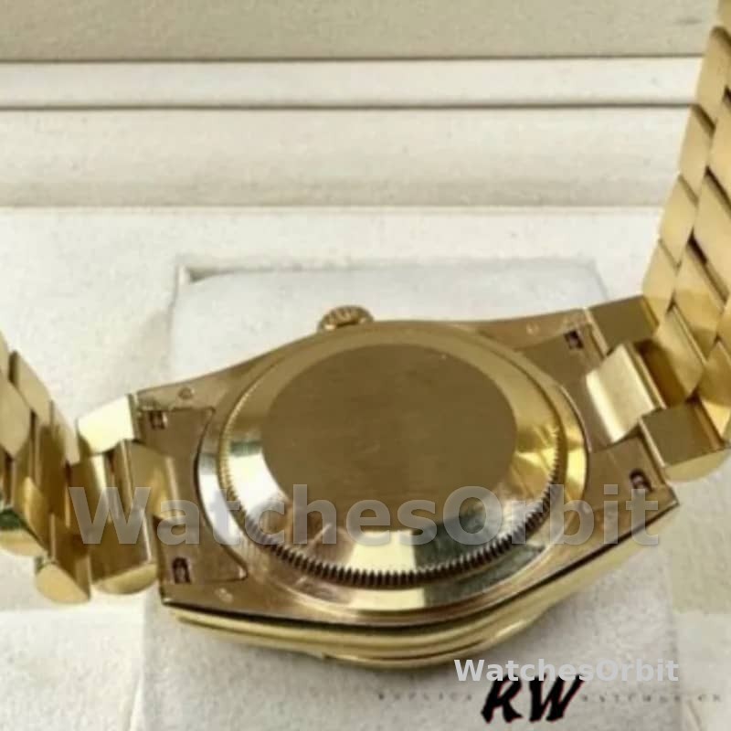 Rolex Day-Date 118388 Diamond Bezel White Dial 36MM Unisex Replica Watch