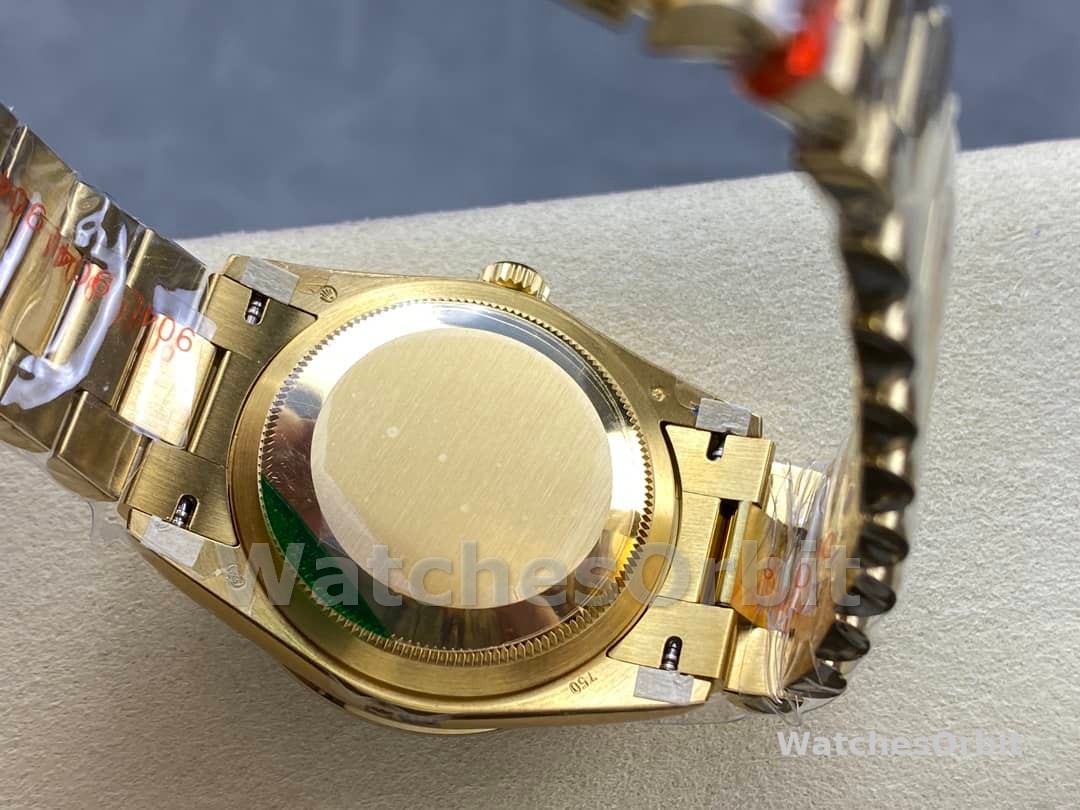 Rolex Day-Date 128348RBR Green Ombre Diamond Dial Yellow Gold 36MM Unisex Replica Watch