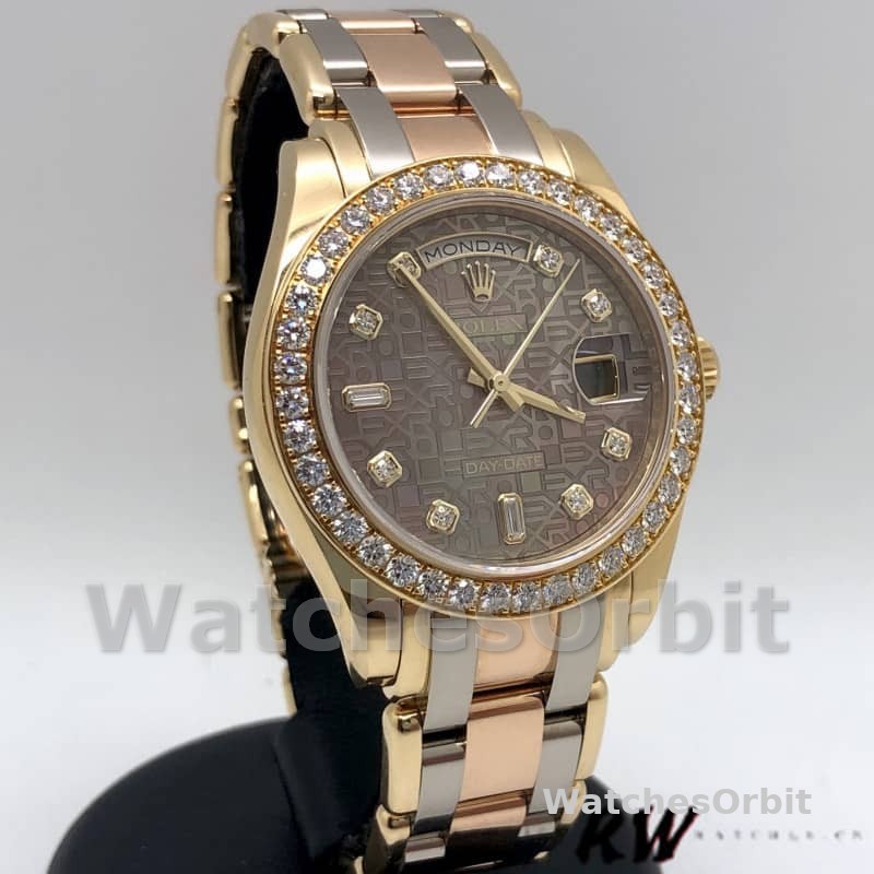 Rolex Day-Date 18948 Dark MOP Diamond Jubilee Dial Special Edition 39MM Mens Replica Watch
