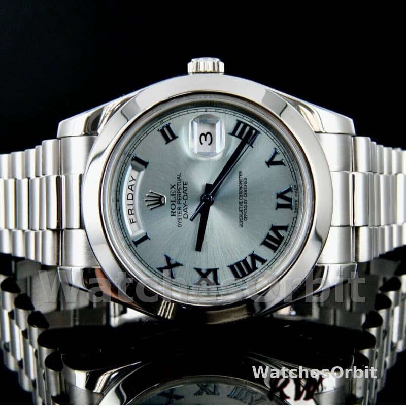 Rolex Day-Date 218206 Ice Blue Dial Platinum 41MM Mens Replica Watch