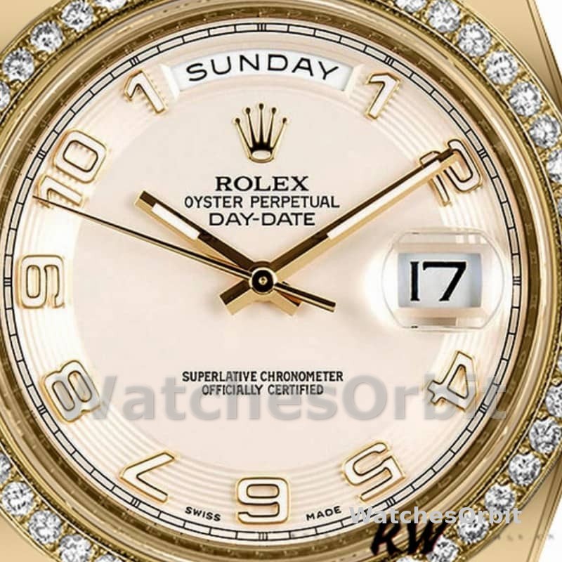 Rolex Day-Date 218348 Concentric Circle Ivory Dial 41MM Mens Replica Watch