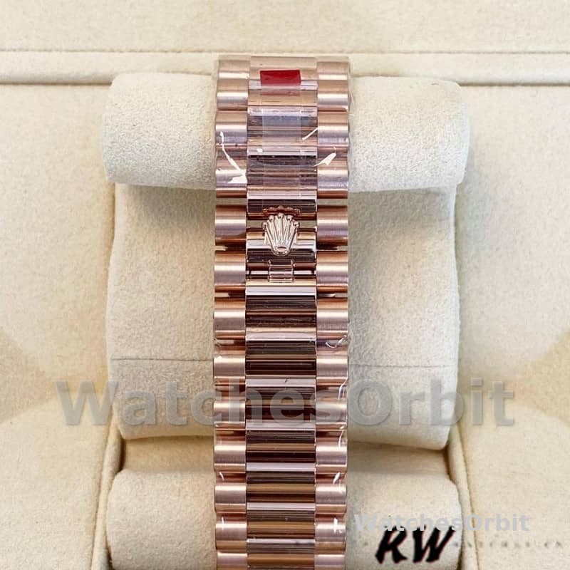 Rolex Day-Date 228345RBR 0007 Sundust Diamond Dial Diamond Bezel 40mm Mens Replica Watch