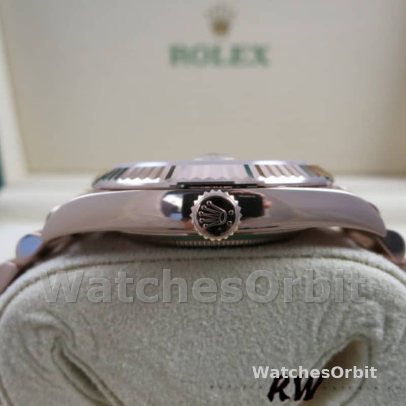 Rolex Day-Date 228345RBR Sundust Stripe Motif Dial Diamond Bezel 40mm Mens Replica Watch
