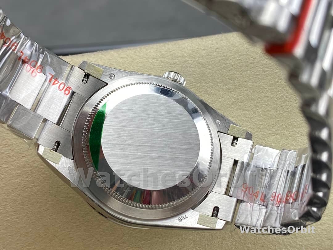 Rolex Day Date 36 Mother of Pearl Dial Diamond Bezel Platinum President m128396tbr 0005