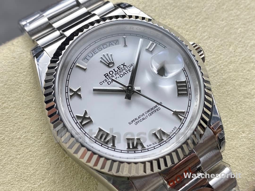 Rolex Day Date 36 White Dial Platinum President Bracelet m128236 0017