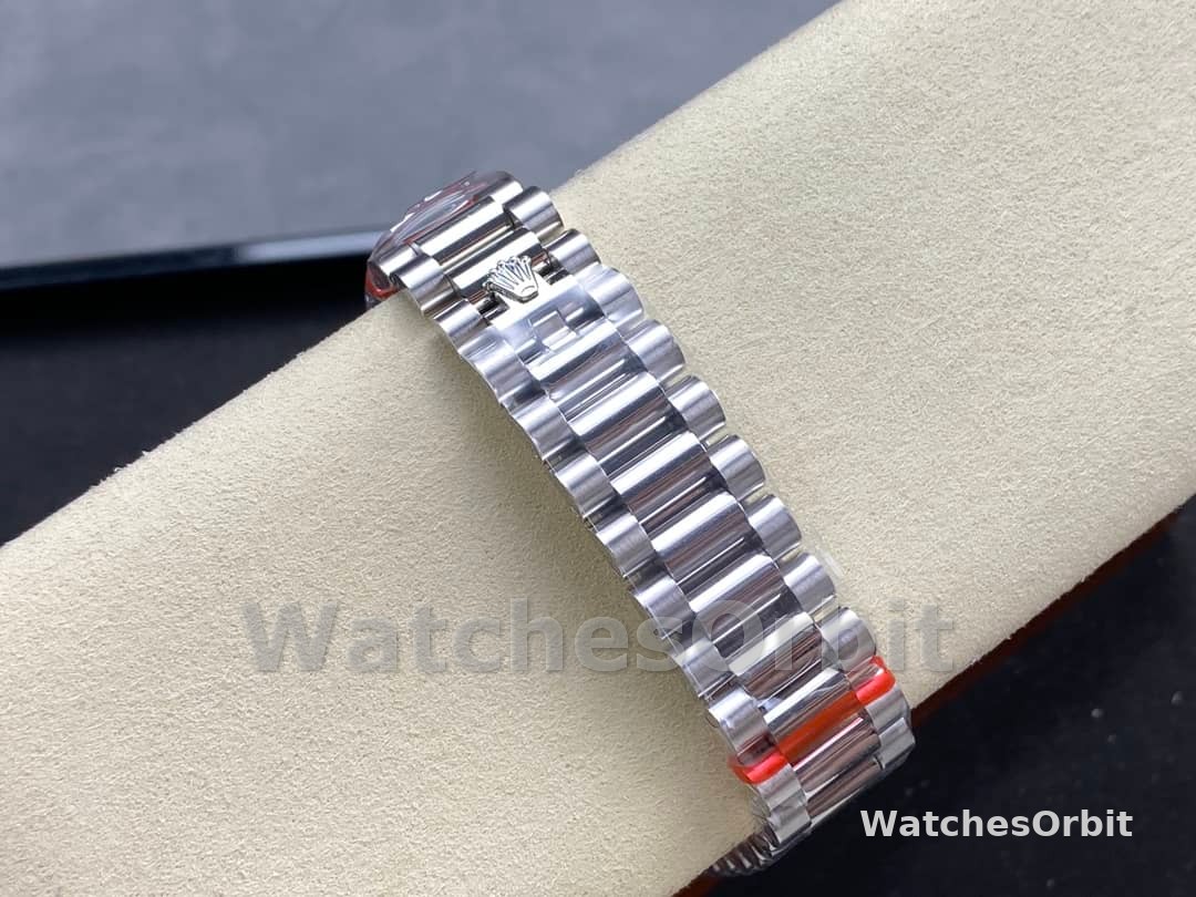 Rolex Day Date 36mm Pink Diamond-Set Dial Fluted Bezel President m128239 0071