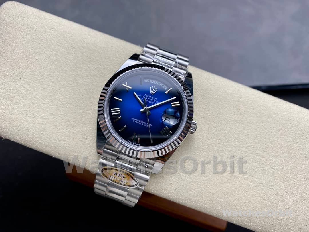 Rolex Day Date 40 White Gold Blue Ombre Dial M228236 0024
