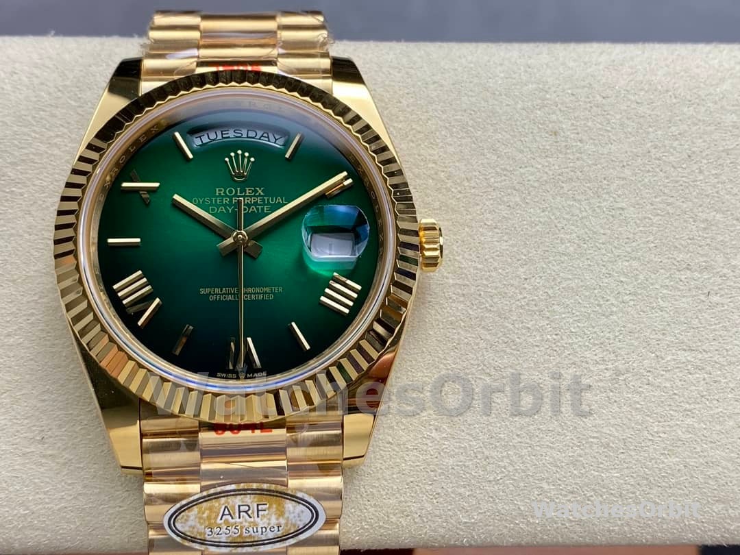 Rolex Day Date 40 Yellow Gold Green Ombre Dial M228238 00691
