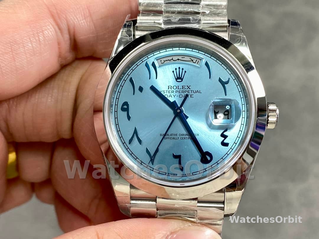 Rolex Day Date President Blue Arabic Dial Dial M228206 0025 Men's Watch