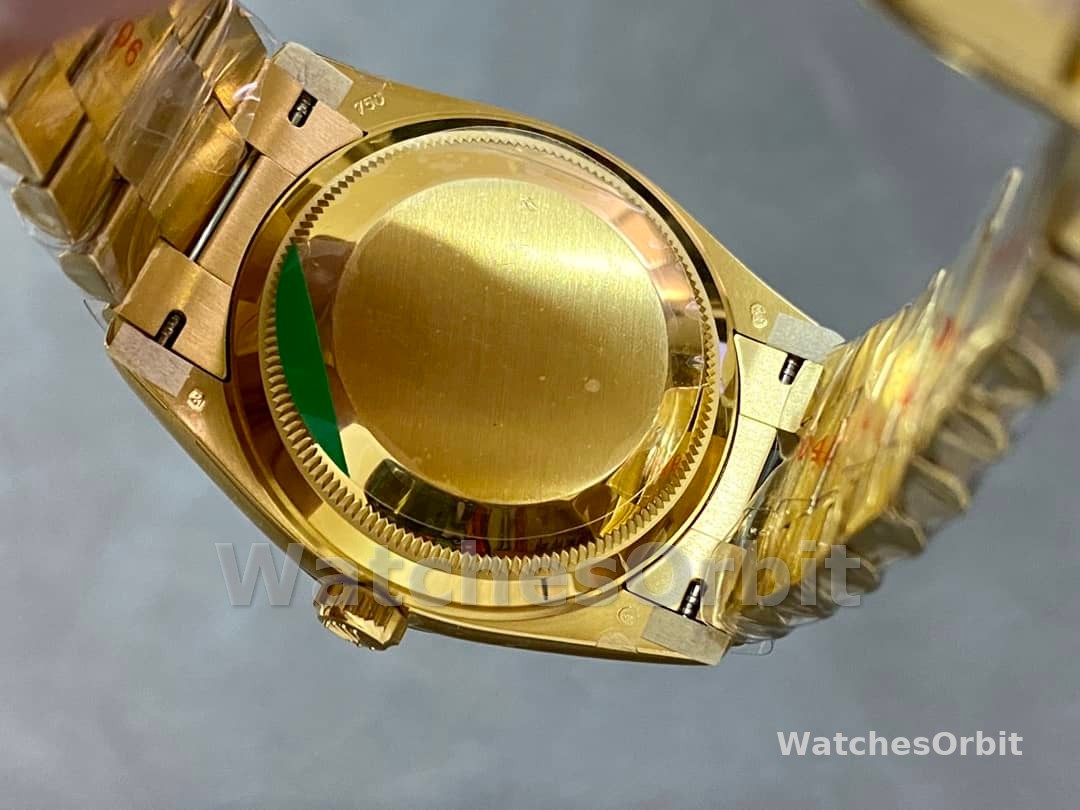 Rolex Day Date Sapphire Mirror Watch with 36mm Diameter Tiger's Eye Dial President