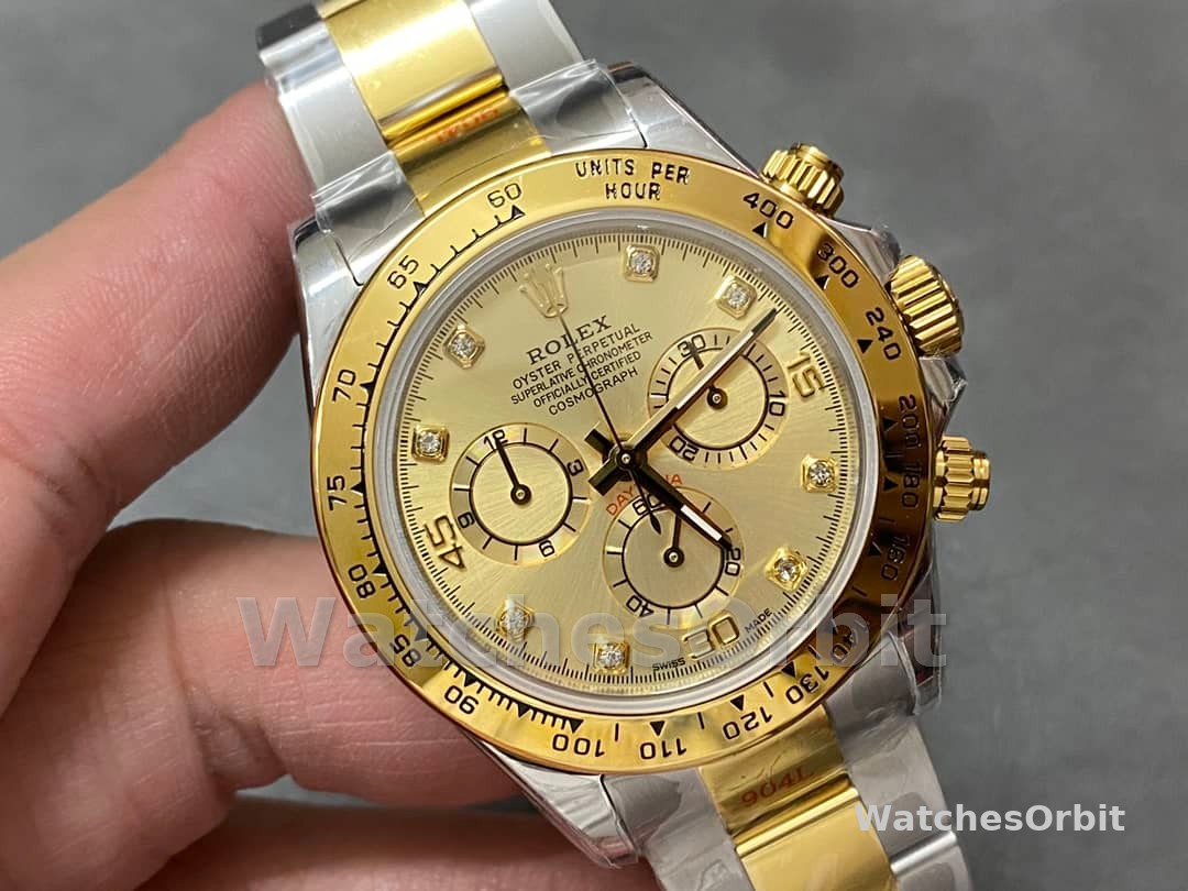 Rolex Cosmograph Daytona 116503 Yellow Gold Champagne Diamond Dial 40MM Mens Replica Watch