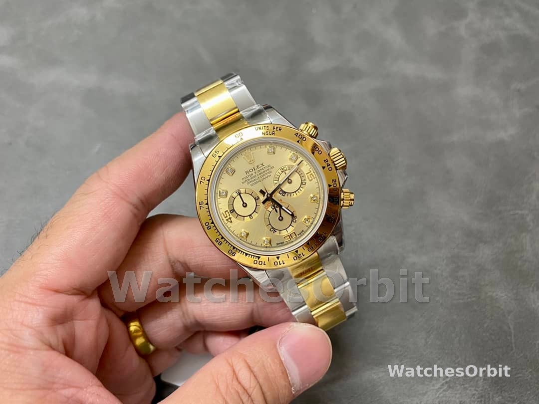 Rolex Cosmograph Daytona 116503 Yellow Gold Champagne Diamond Dial 40MM Mens Replica Watch