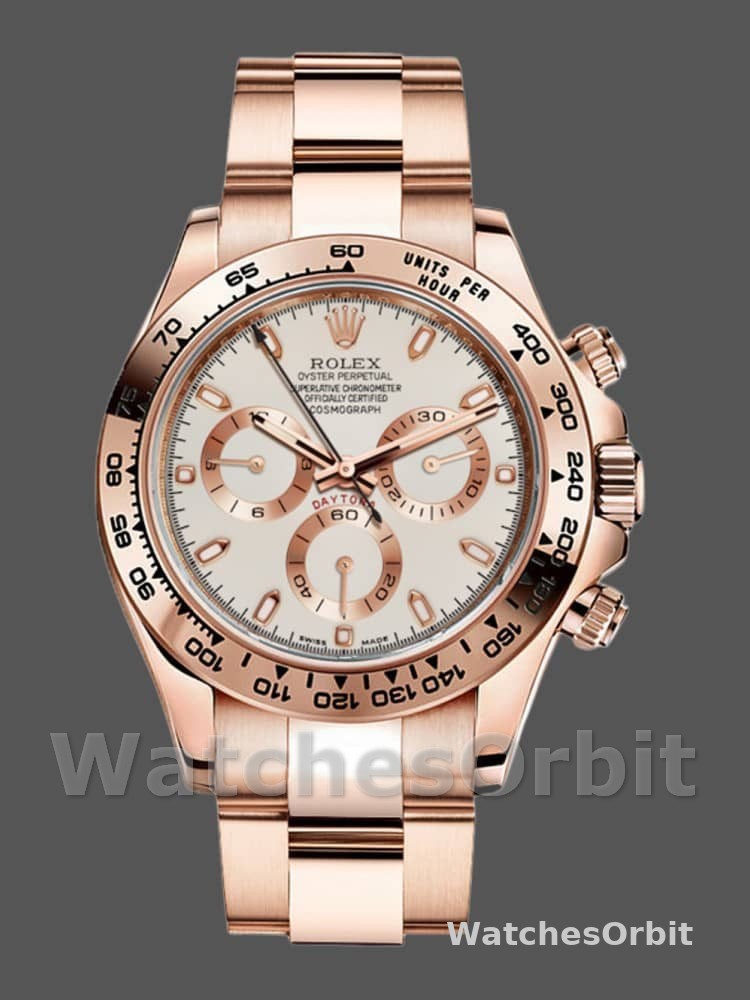 Rolex Cosmograph Daytona 116505 Oyster Bracelet Rose Ivory Dial 40mm Mens Replica Watch